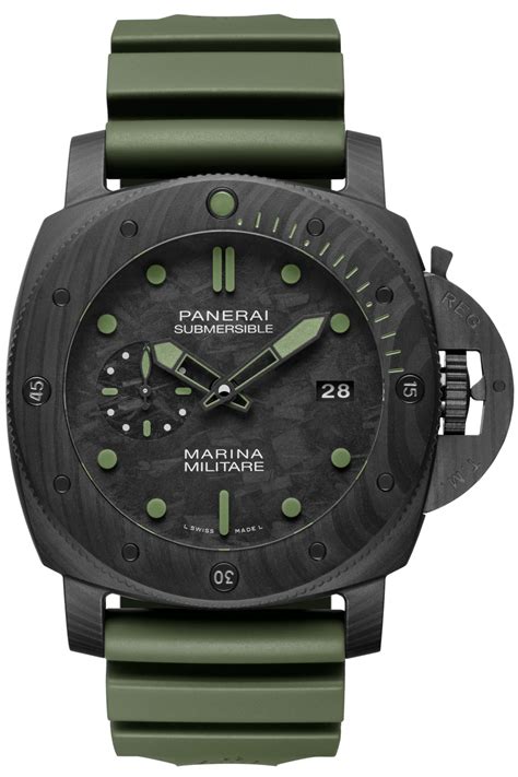 panerai submersible marina militare carbotech 47mm replica|Panerai submersible carbotech 47mm.